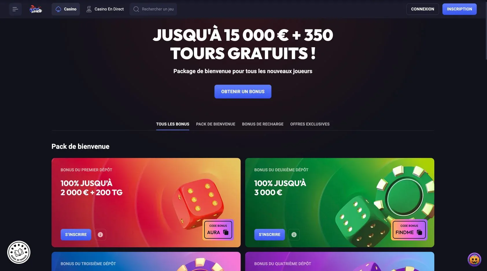 Spinaura casino bonus