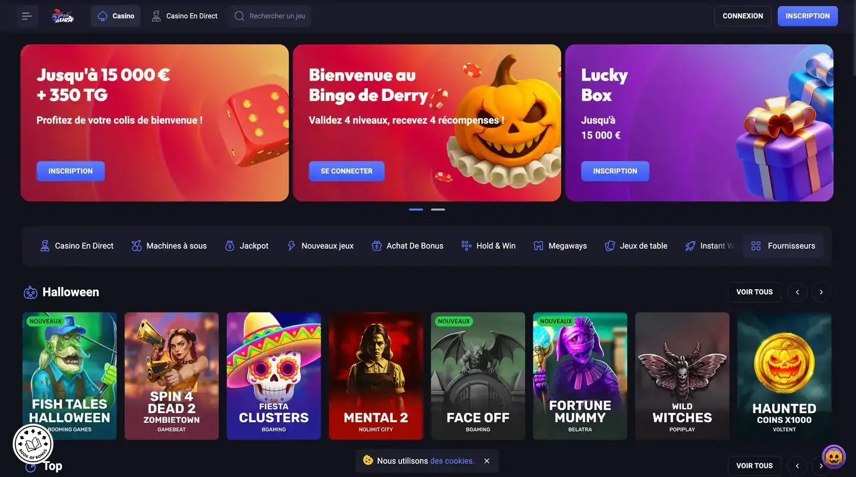 Capture d'écran de la page d'inscription du casino Spinaura montrant le formulaire à remplir